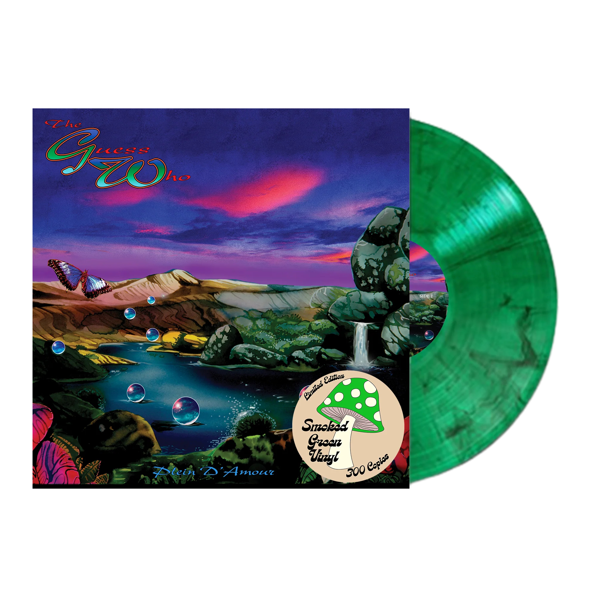 THE GUESS WHO 'PLEIN D'AMOUR' 2LP + AUTOGRAPHED PRINT - EXCLUSIVE - LTD. 300 - GREEN - Image 2