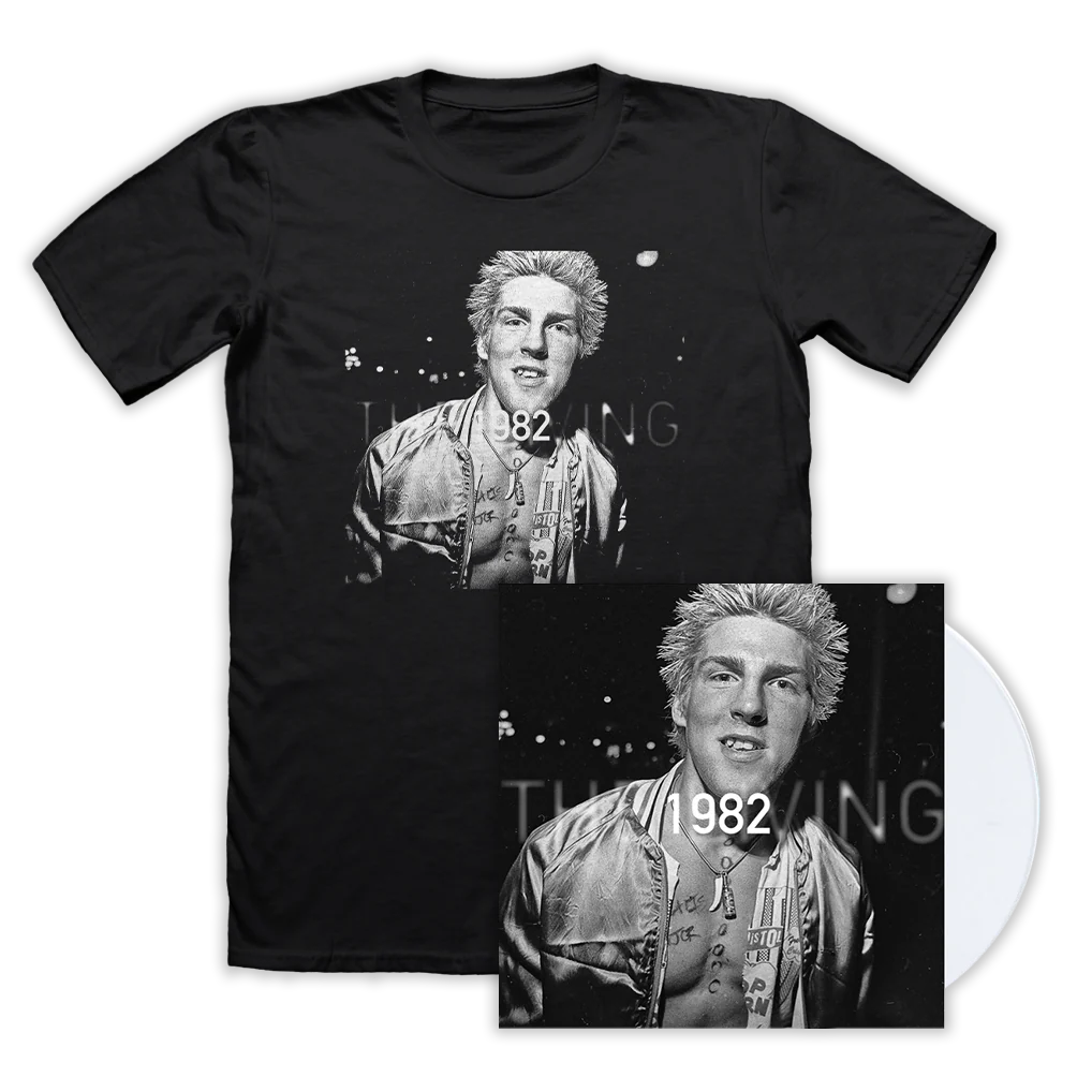 THE LIVING (DUFF MCKAGAN & GREG GILMORE) '1982' LP & EXCLUSIVE T-SHIRT BUNDLE - WHITE