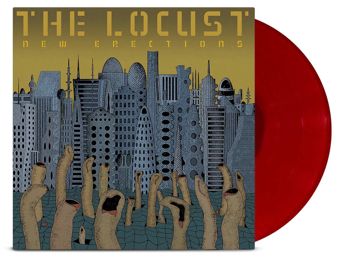 THE LOCUST ‘NEW ERECTIONS' LP - EXCLUSIVE - LTD. 300 - ANCESTOR INCEST RED