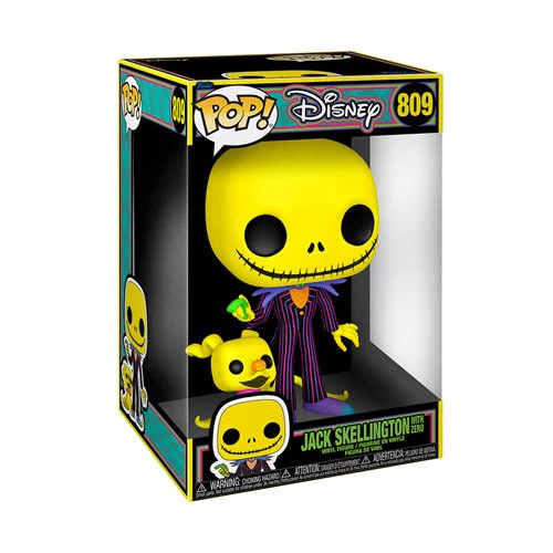 THE NIGHTMARE BEFORE CHRISTMAS JACK WITH ZERO BACKLIGHT 10" FUNKO POP! FIGURE - Image 2
