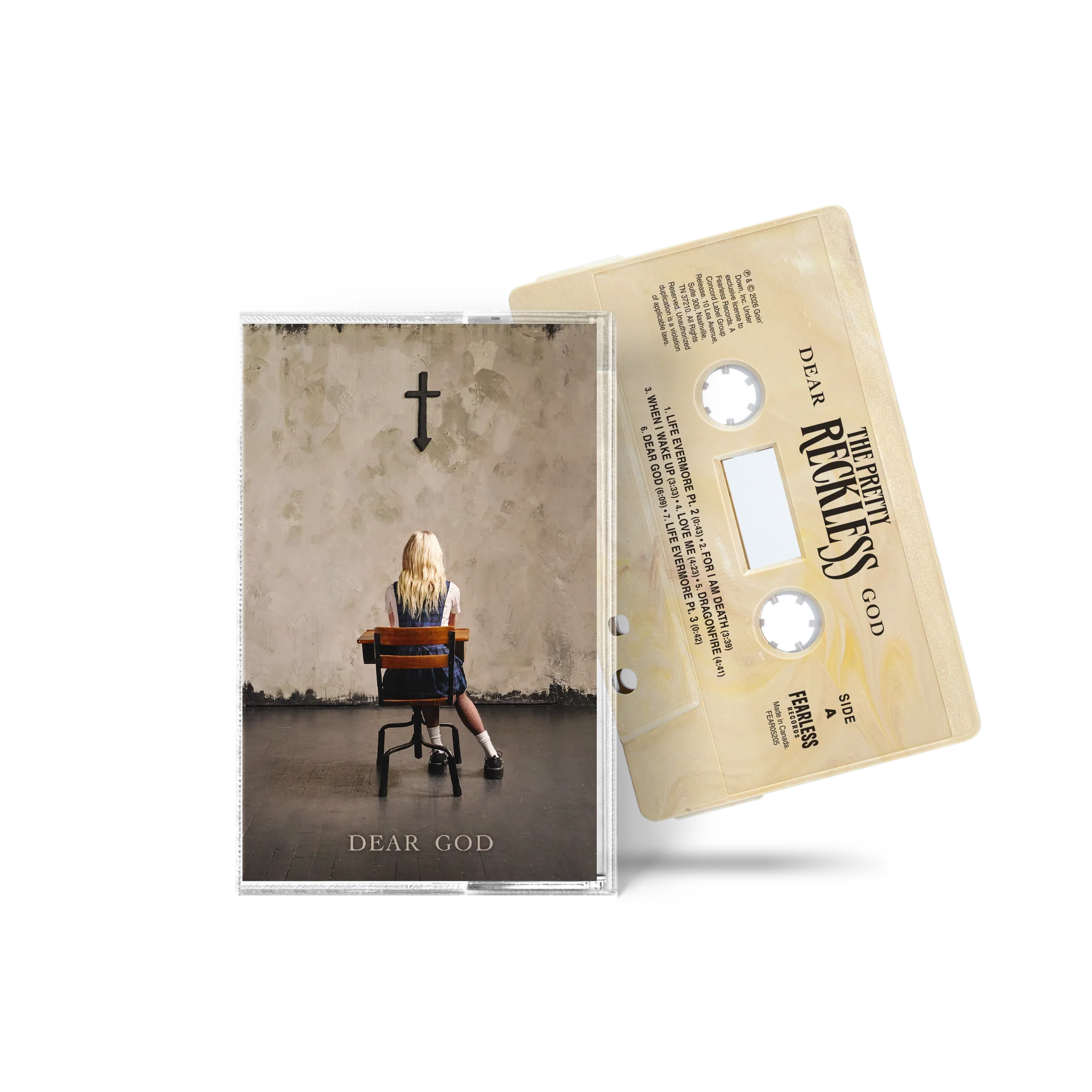 THE PRETTY RECKLESS 'DEAR GOD' CASSETTE (Cappuccino Swirl)