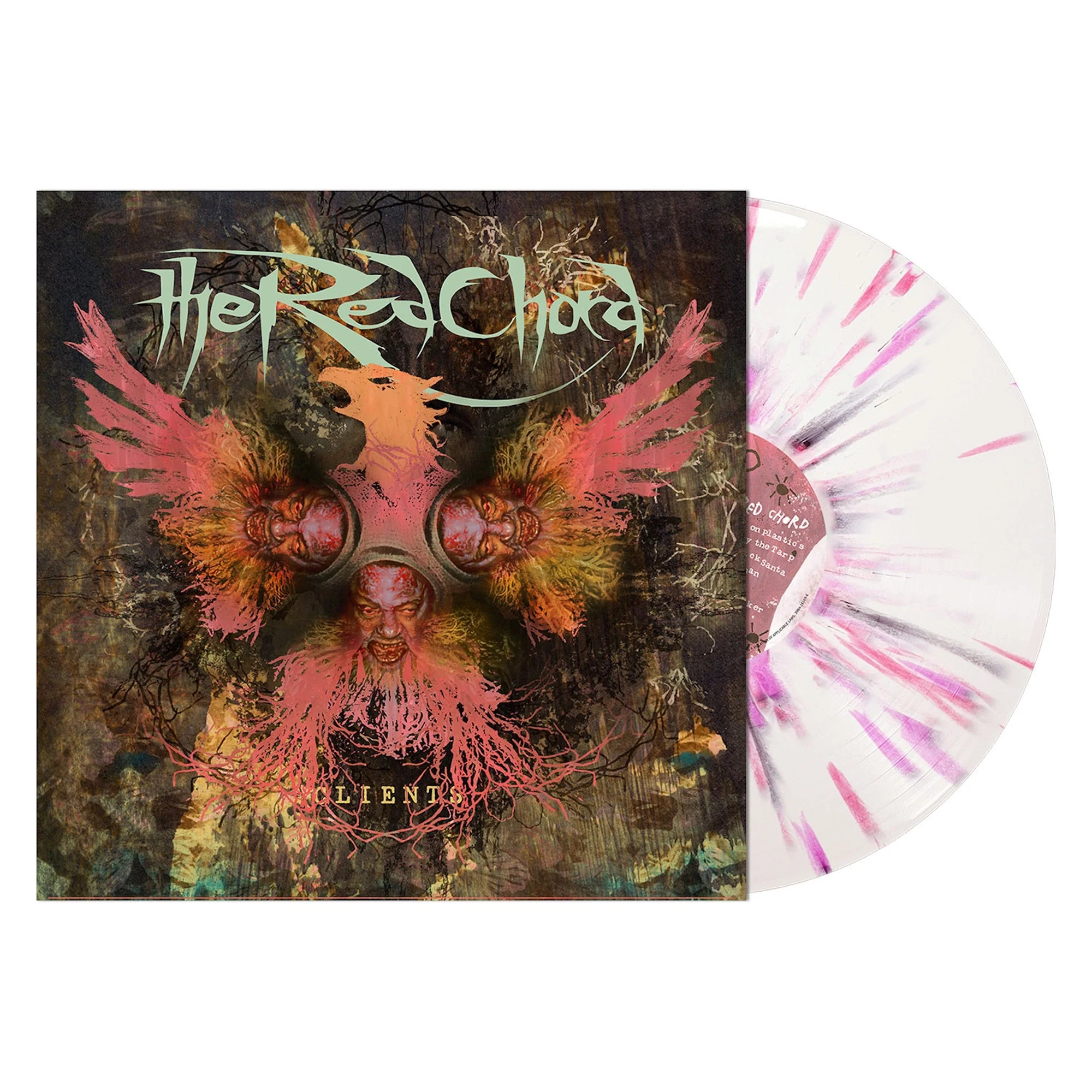 THE RED CHORD 'CLIENTS' LP - WHITE/PINK SPLATTER
