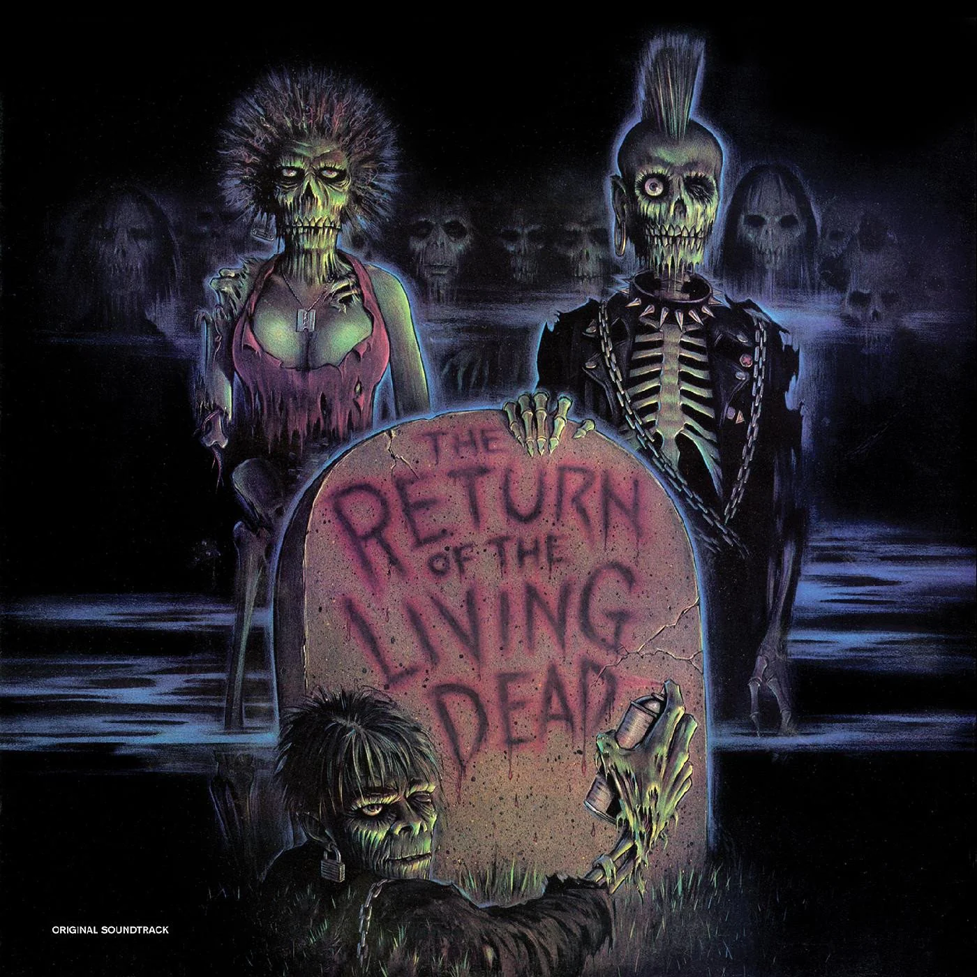 THE RETURN OF THE LIVING DEAD SOUNDTRACK LP - CLEAR/BLOOD RED/SPLATTER - Image 2