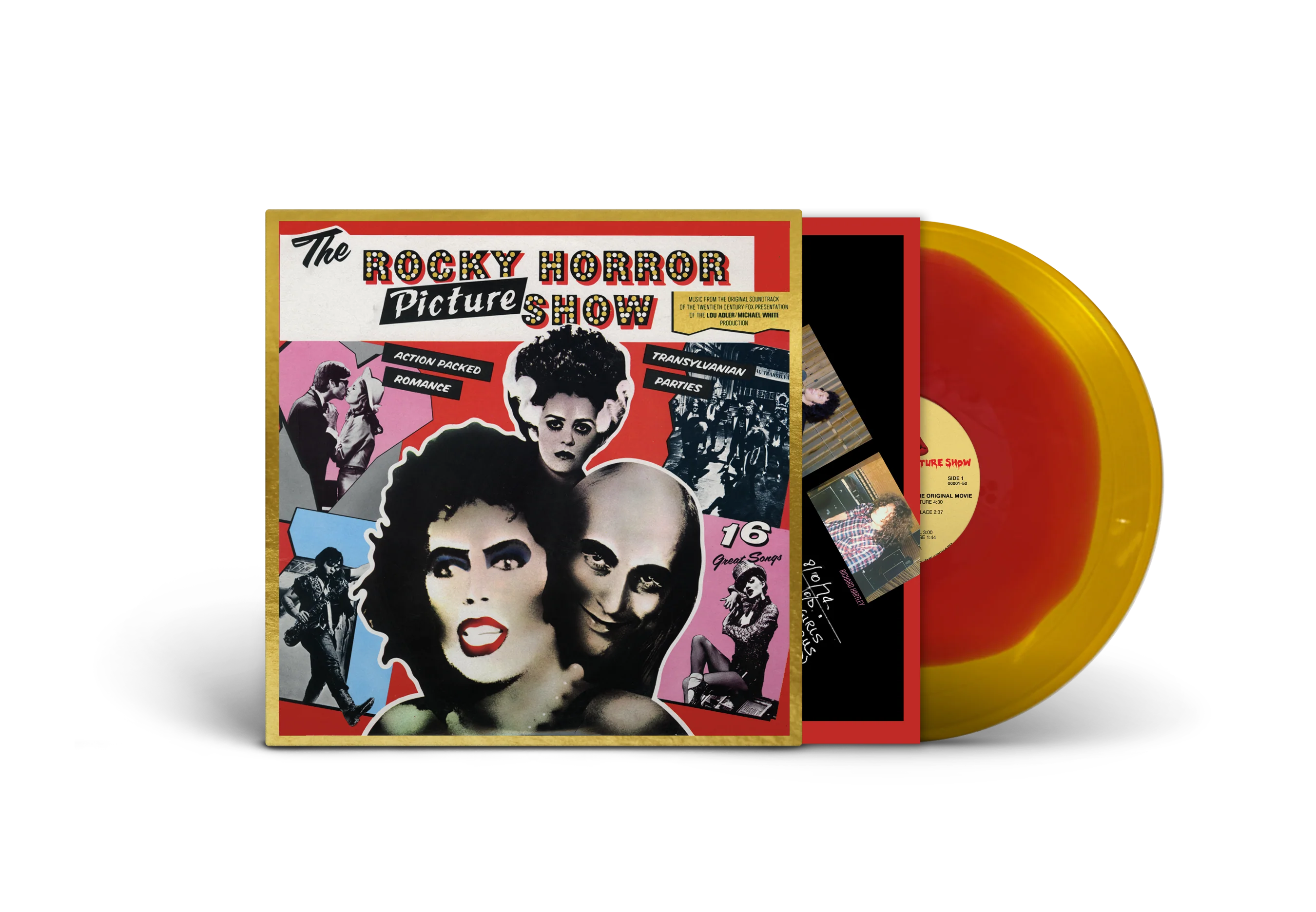 'THE ROCKY HORROR PICTURE SHOW' MOTION PICTURE SOUNDTRACK 50TH ANNIVERSARY EDITION LP - RED/GOLD