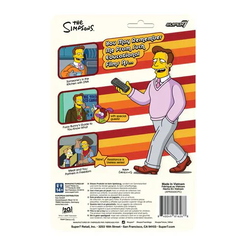 THE SIMPSONS REACTION WAVE 2 'TROY MCCLURE (MEAT AND YOU: PARTNERS IN FREEDOM)' ACTION FIGURE - Image 2