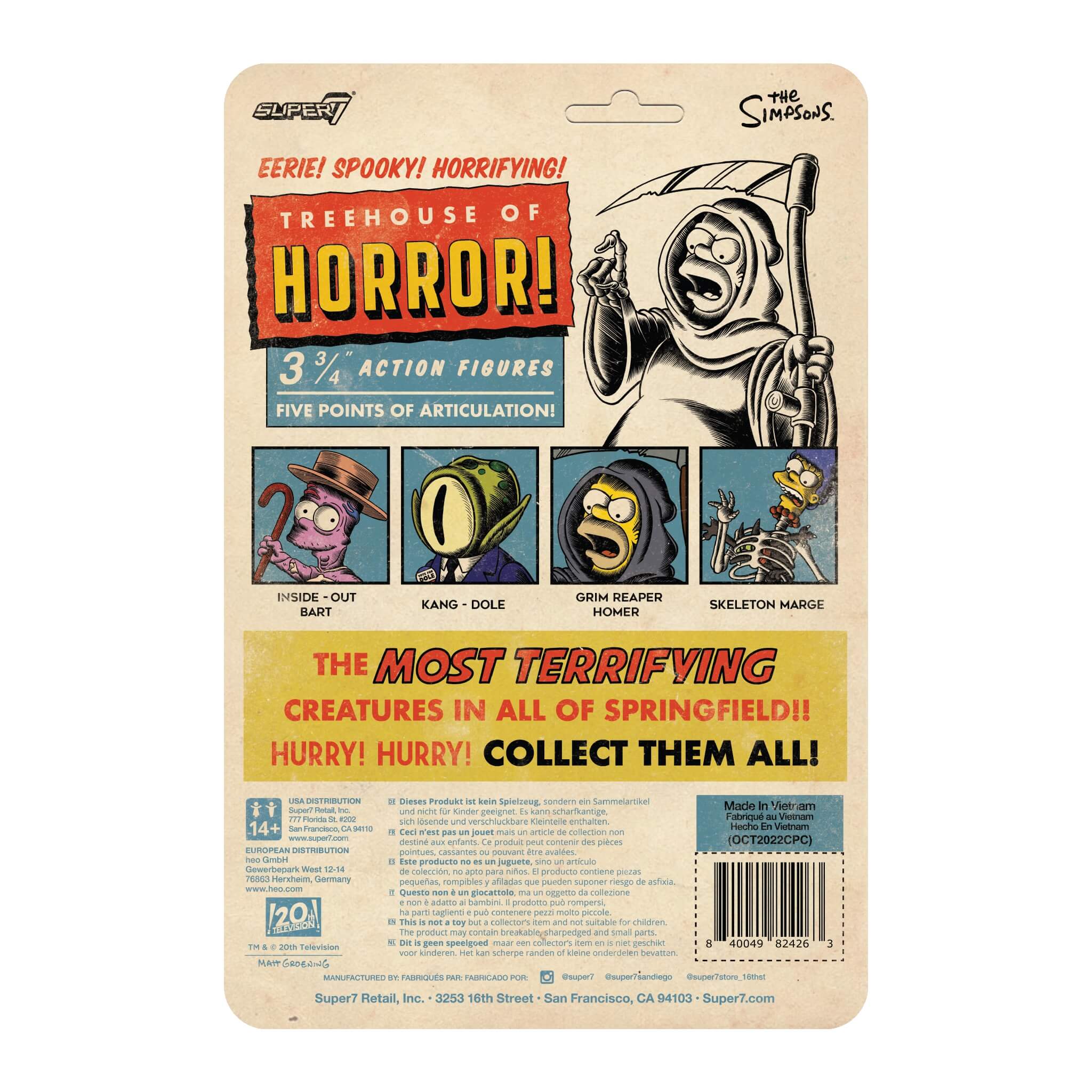 THE SIMPSONS REACTION WAVE 3 'TREEHOUSE OF HORROR - GRIM REAPER HOMER' FIGURE - Image 3