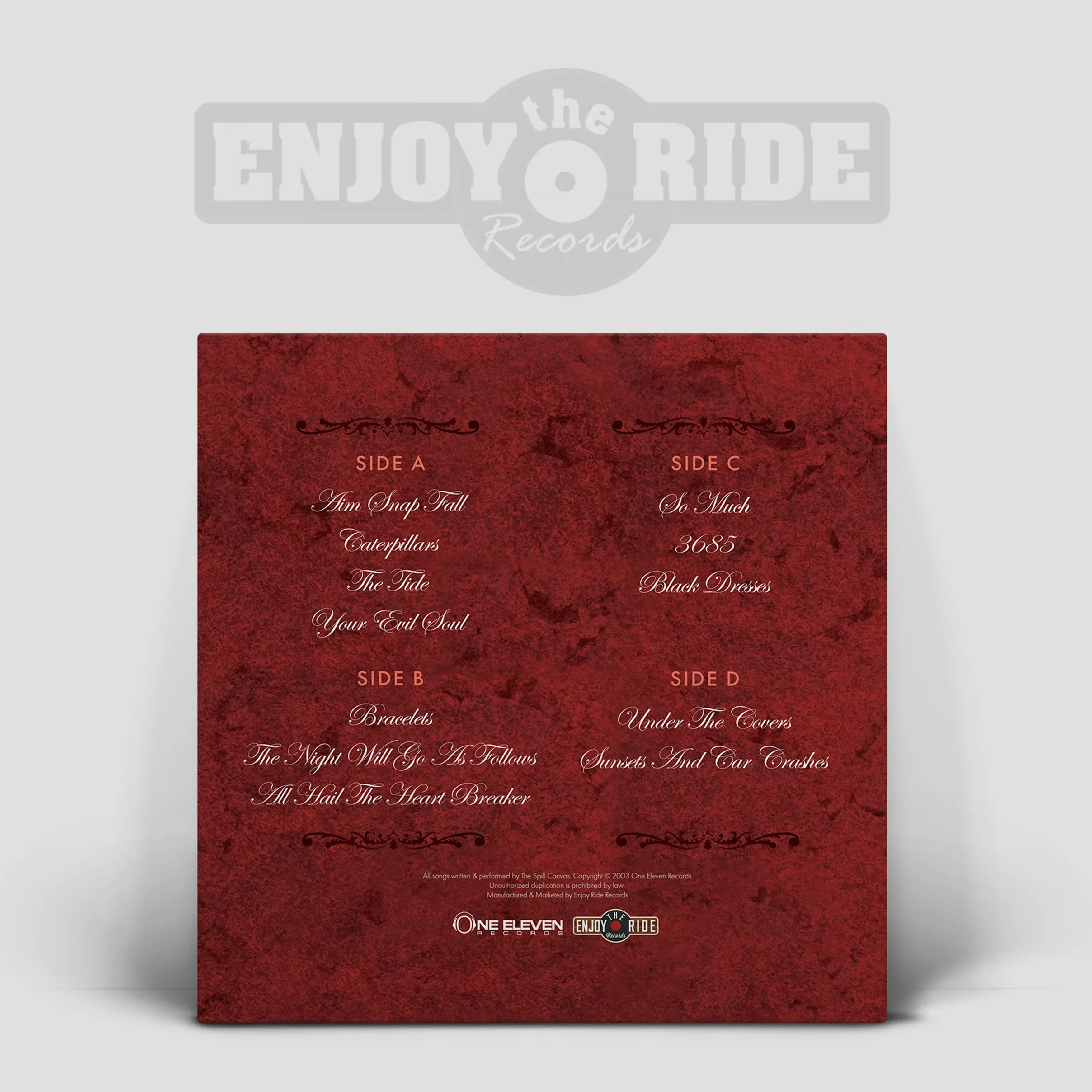 THE SPILL CANVAS ‘SUNSETS & CAR CRASHES’ 2LP - EXCLUSIVE - LTD. 200 - PINK/RED/SPLATTER - Image 4