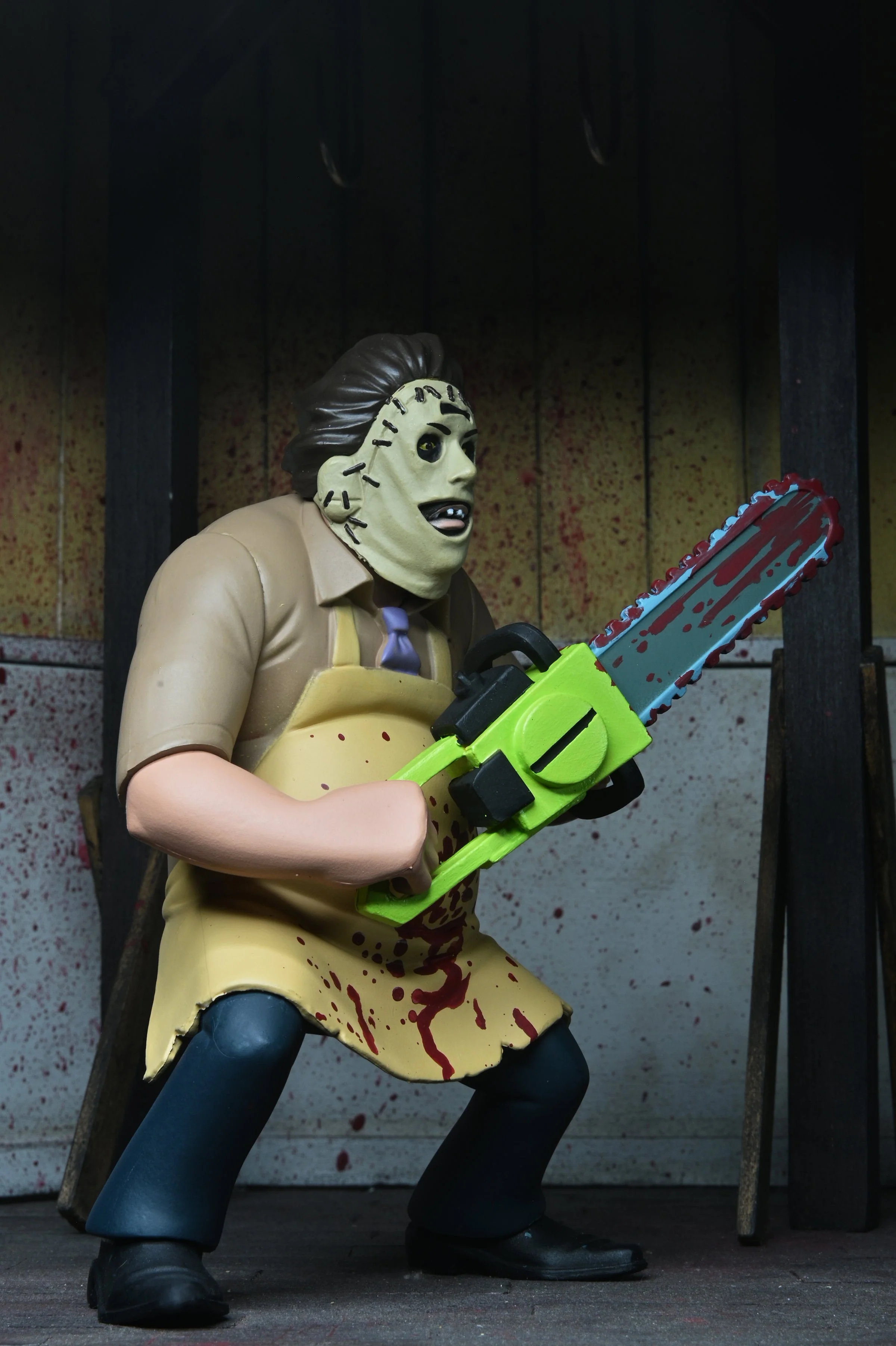 THE TEXAS CHAINSAW MASSACRE 'LEATHERFACE (50TH ANNIVERSARY) ' TOONY TERRORS ACTION FIGURE - Image 3