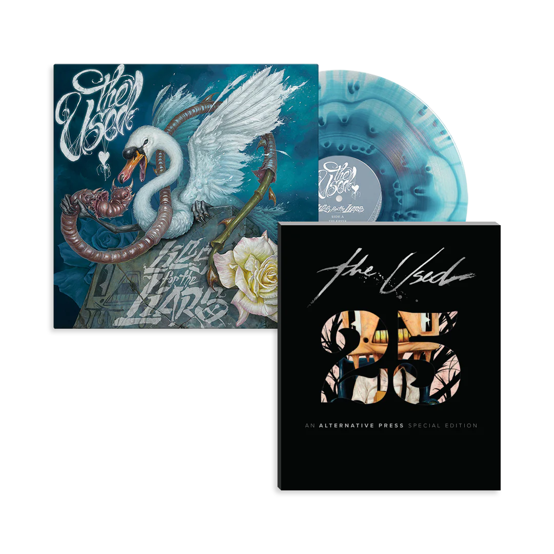 THE USED ‘LIES FOR THE LIARS’ LP + AP SPECIAL COLLECTOR'S EDITION MAGAZINE - EXCLUSIVE - LTD. 500 - ULTRA CLEAR/SEA BLUE CLOUDY