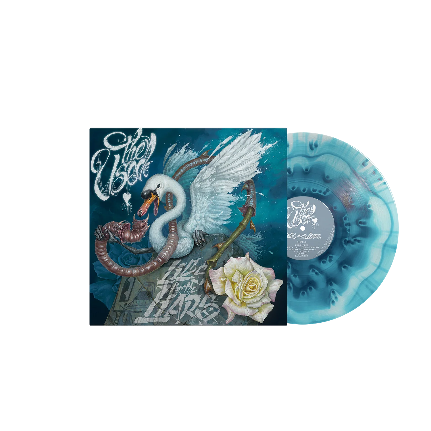 THE USED ‘LIES FOR THE LIARS’ LP + AP SPECIAL COLLECTOR'S EDITION MAGAZINE - EXCLUSIVE - LTD. 500 - ULTRA CLEAR/SEA BLUE CLOUDY - Image 2