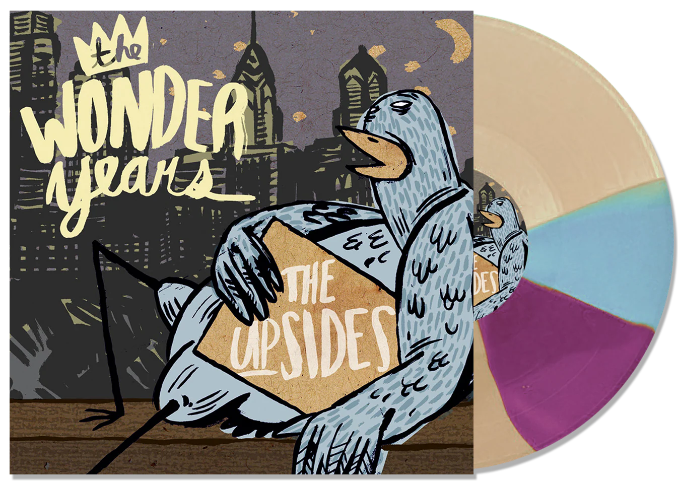 THE WONDER YEARS 'THE UPSIDES' LP - EXCLUSIVE – LTD. 500 - BLUE/ORANGE/BLACK TWISTER