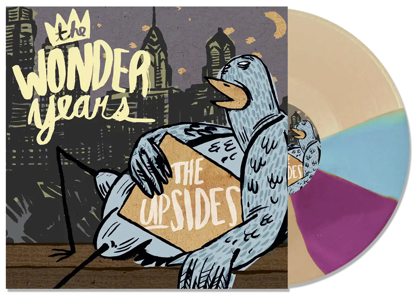 THE WONDER YEARS 'THE UPSIDES' LP - EXCLUSIVE – LTD. 500 - BLUE/ORANGE/BLACK TWISTER - Image 2
