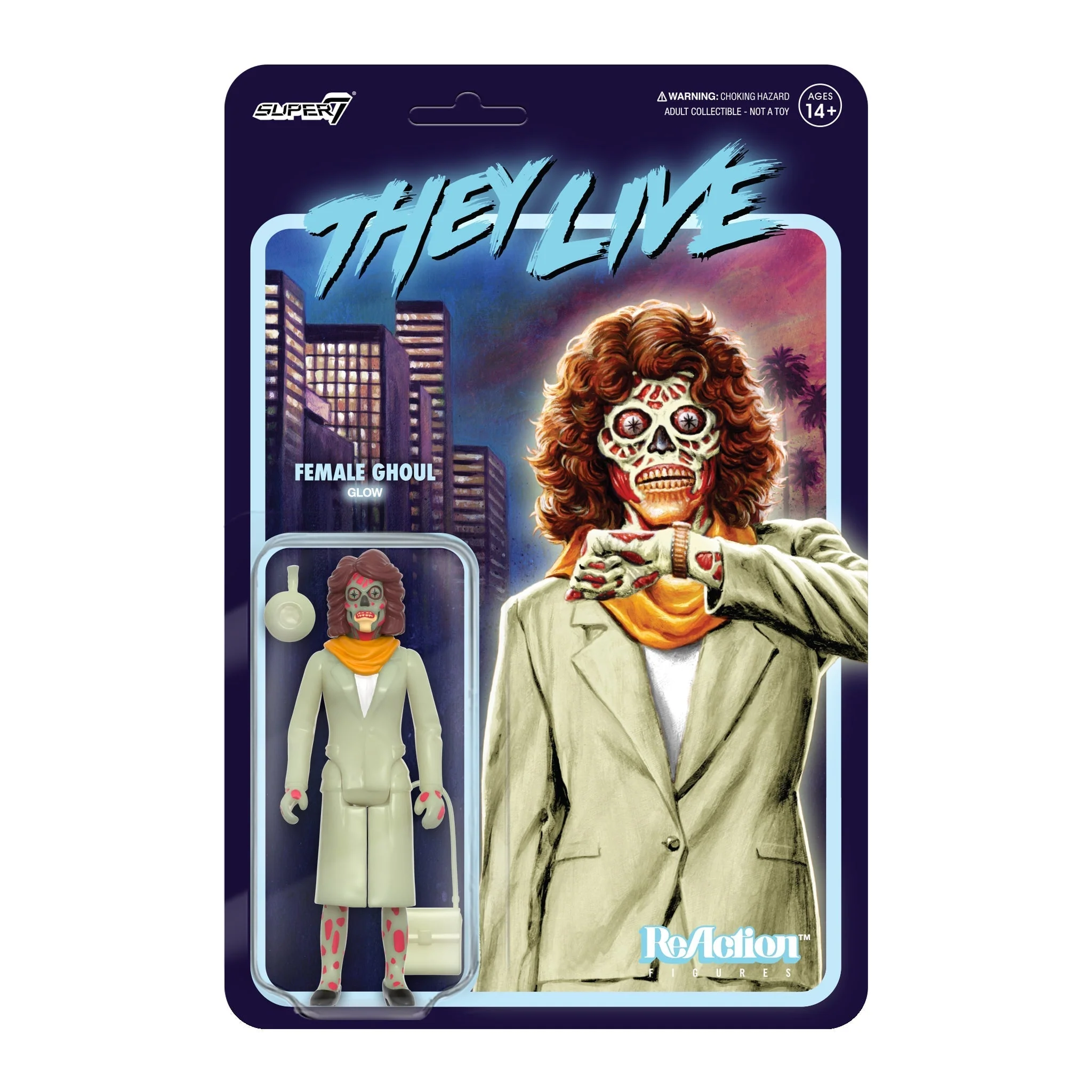 THEY LIVE REACTION WAVE 2 FIGURE - FEMALE GHOUL - GLOW