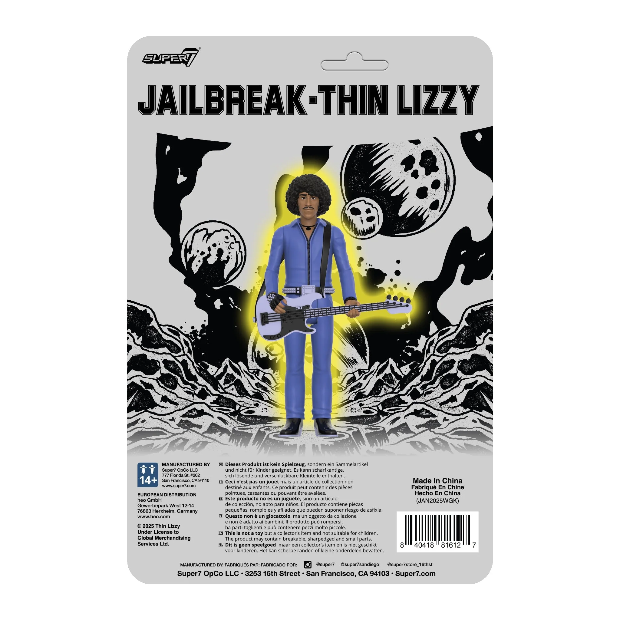 THIN LIZZY PHIL LYNOTT (JAILBREAK) REACTION FIGURE WAVE 2 - Image 4