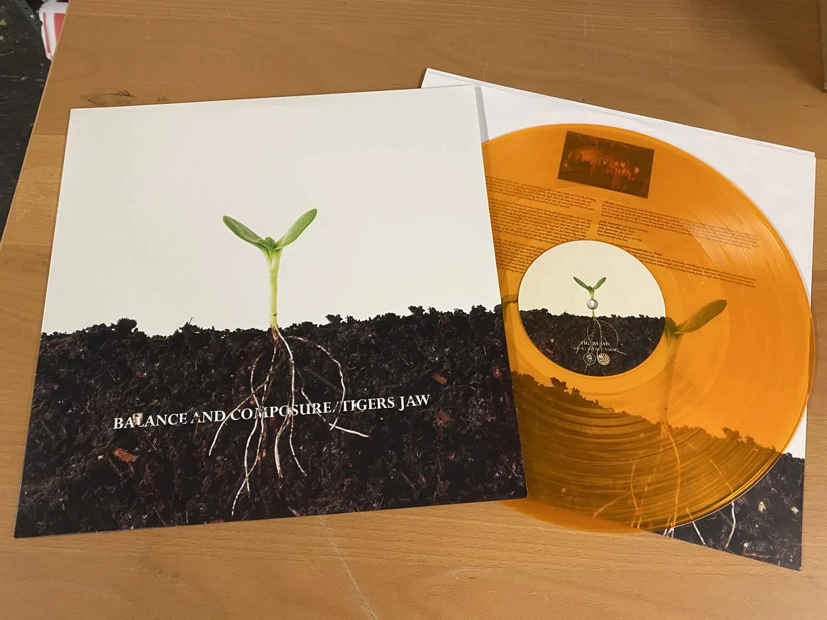 TIGERS JAW/BALANCE AND COMPOSURE 'SPLIT' 12" EP (Transparent Yellow Vinyl) - Image 2