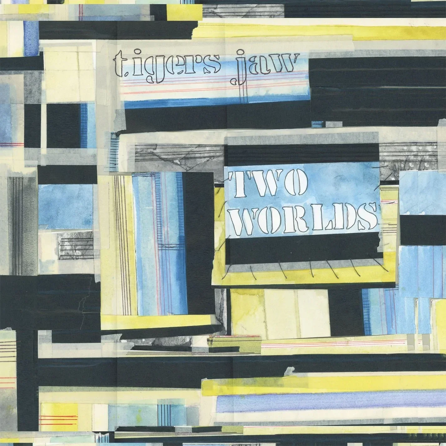 TIGERS JAW 'TWO WORLDS' LP (Blue & Yellow Swirl) - Image 2