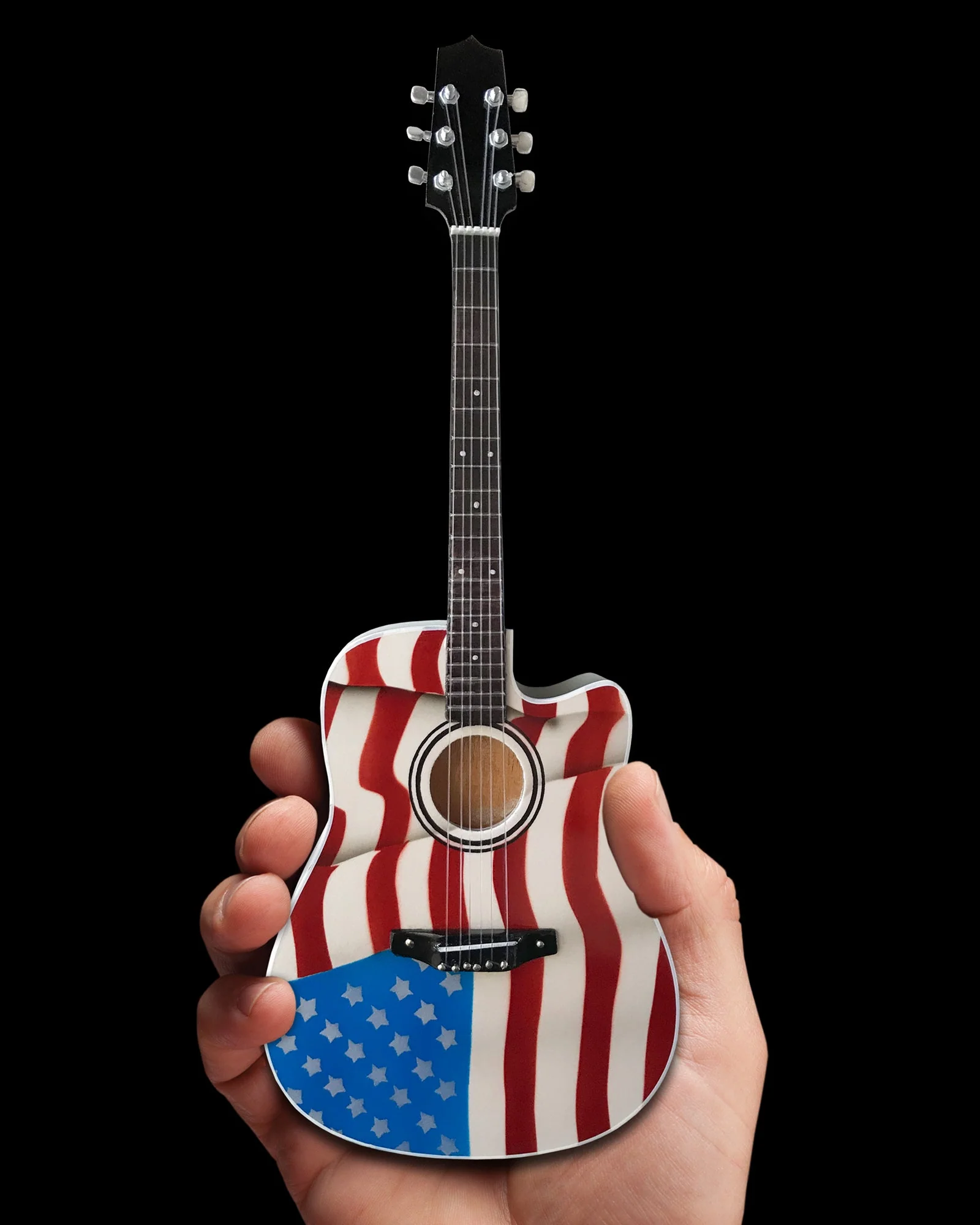 TOBY KEITH SIGNATURE USA FLAG ACOUSTIC MINI ACOUSTIC GUITAR MODEL - Image 3