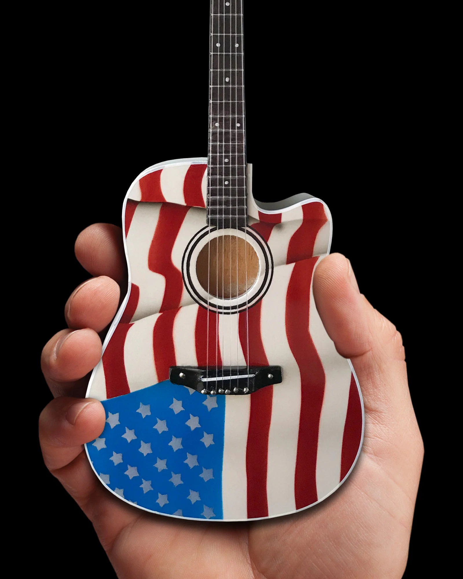 TOBY KEITH SIGNATURE USA FLAG ACOUSTIC MINI ACOUSTIC GUITAR MODEL - Image 4
