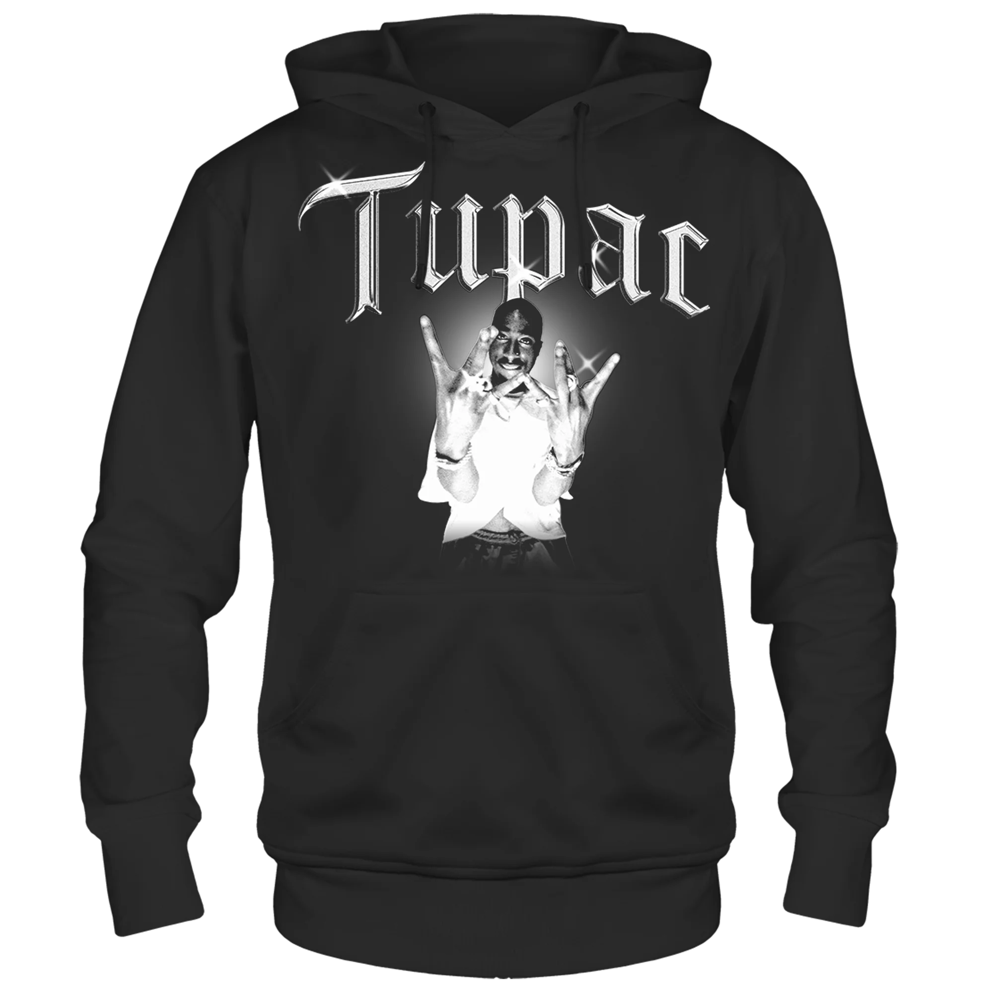 TUPAC PHOTO BLK HOODY