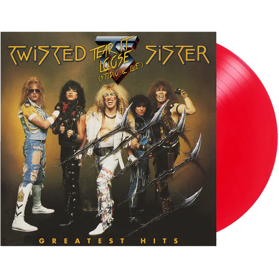 TWISTED SISTER 'GREATEST HITS -TEAR IT LOOSE' 2LP - TRANSLUCENT RED - Image 2