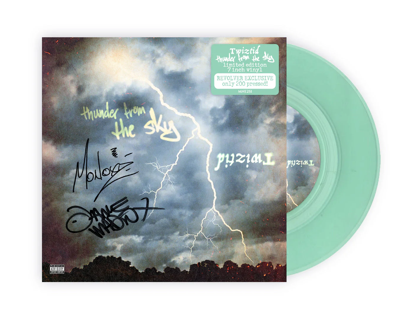 TWIZTID 'WELCOME TO YOUR FUNERAL' LP + 7" LTD. 200 - CEMETERY VORTEX/CLEAR/GRAY/BLACK + SIGNED 7" - MINT GREEN - Image 3