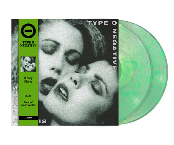 TYPE O NEGATIVE 'BLOODY KISSES' LP - CLEAR/GREEN SWIRL
