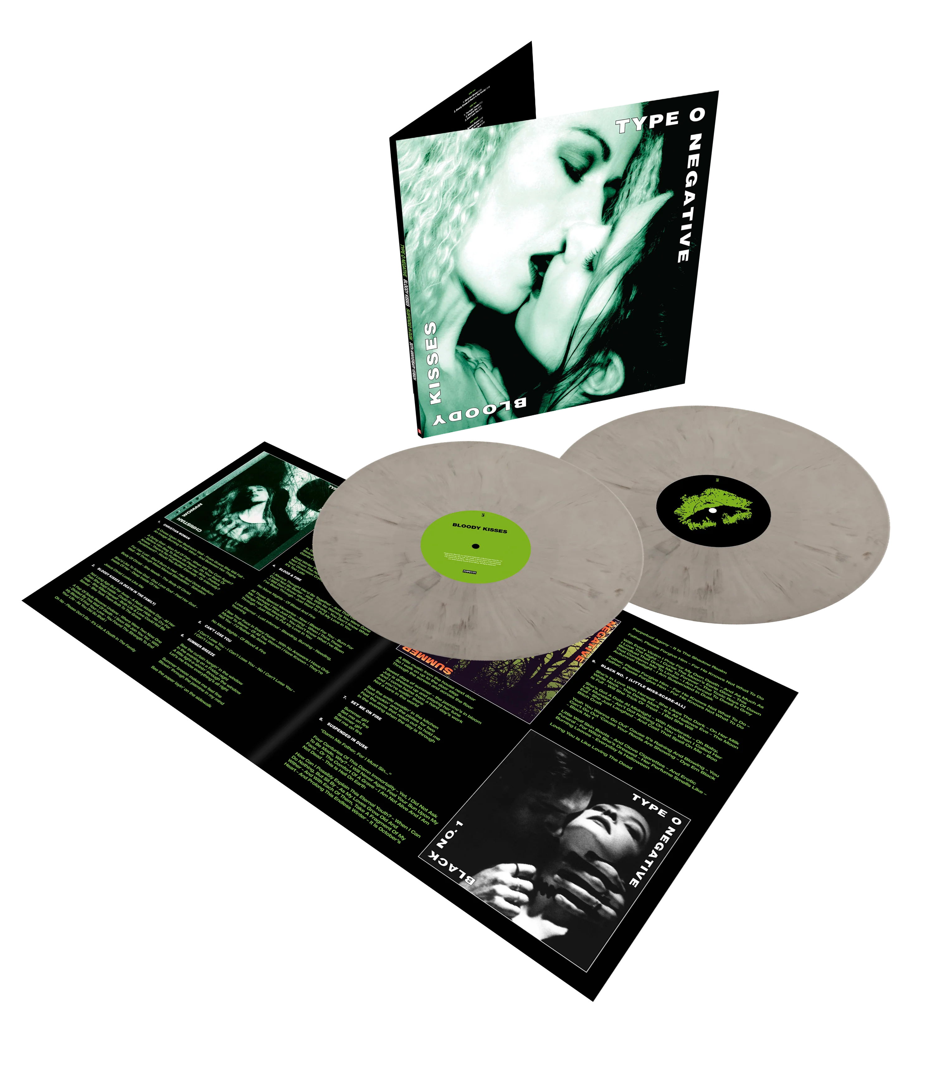 TYPE O NEGATIVE ‘BLOODY KISSES: SUSPENDED IN DUSK’ 2LP - LTD. 1000 - GRAY SLIME