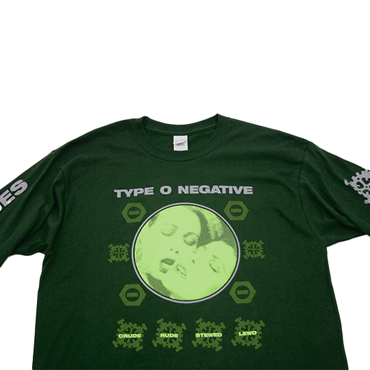 TYPE O NEGATIVE 'CRUDE GEARS' LONG SLEEVE GREEN - Image 4