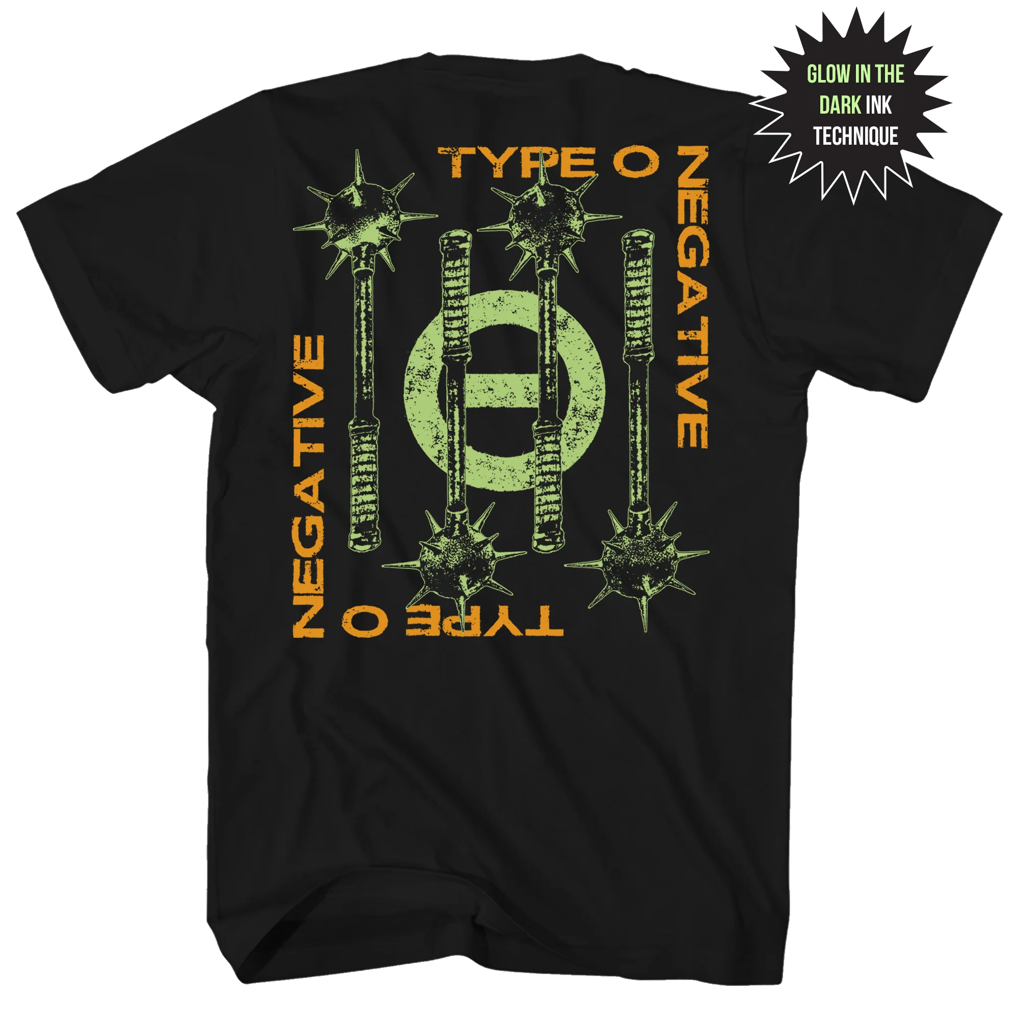 TYPE O NEGATIVE I DONT WANT TO BE ME GLOW IN THE DARK FRT/BACK BLACK T-SHIRT - Image 2