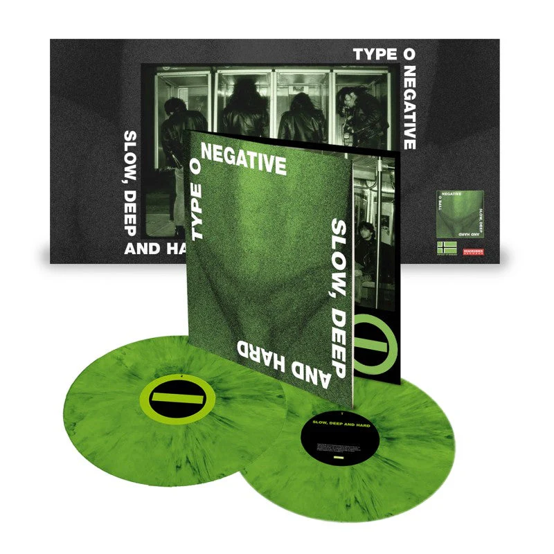 TYPE O NEGATIVE 'SLOW DEEP AND HARD' 30TH ANNIVERSARY 2LP - GREEN/BLACK - Image 3