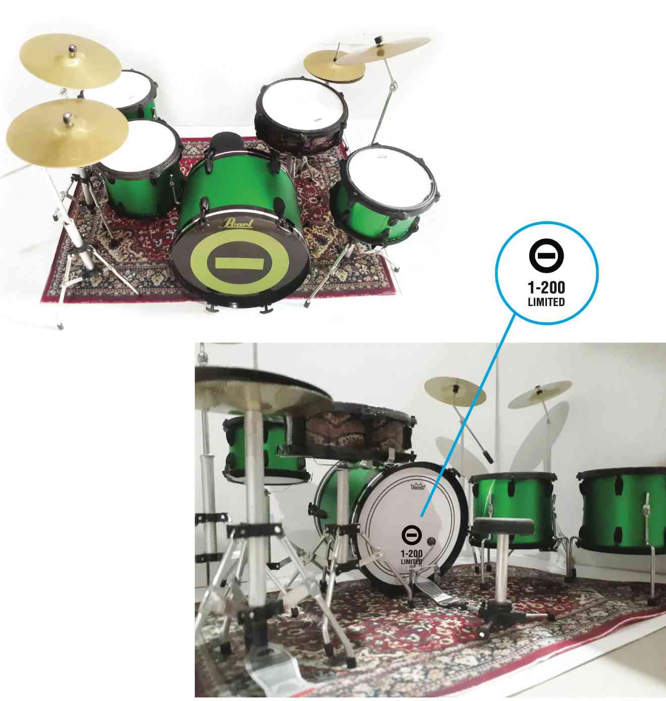 TYPE O NEGATIVE - JOHNNY KELLY - MINI DRUM KIT – ONLY 200 MADE - Image 4