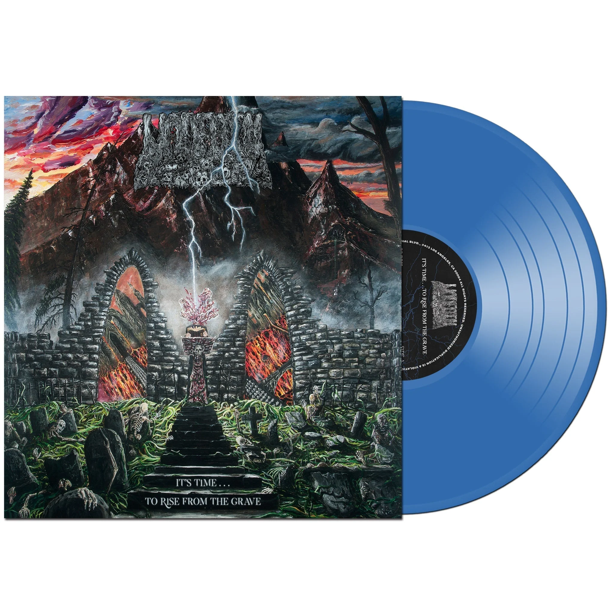 UNDEATH 'IT'S TIME... TO RISE FROM THE GRAVE' LP - CORNFLOWER BLUE