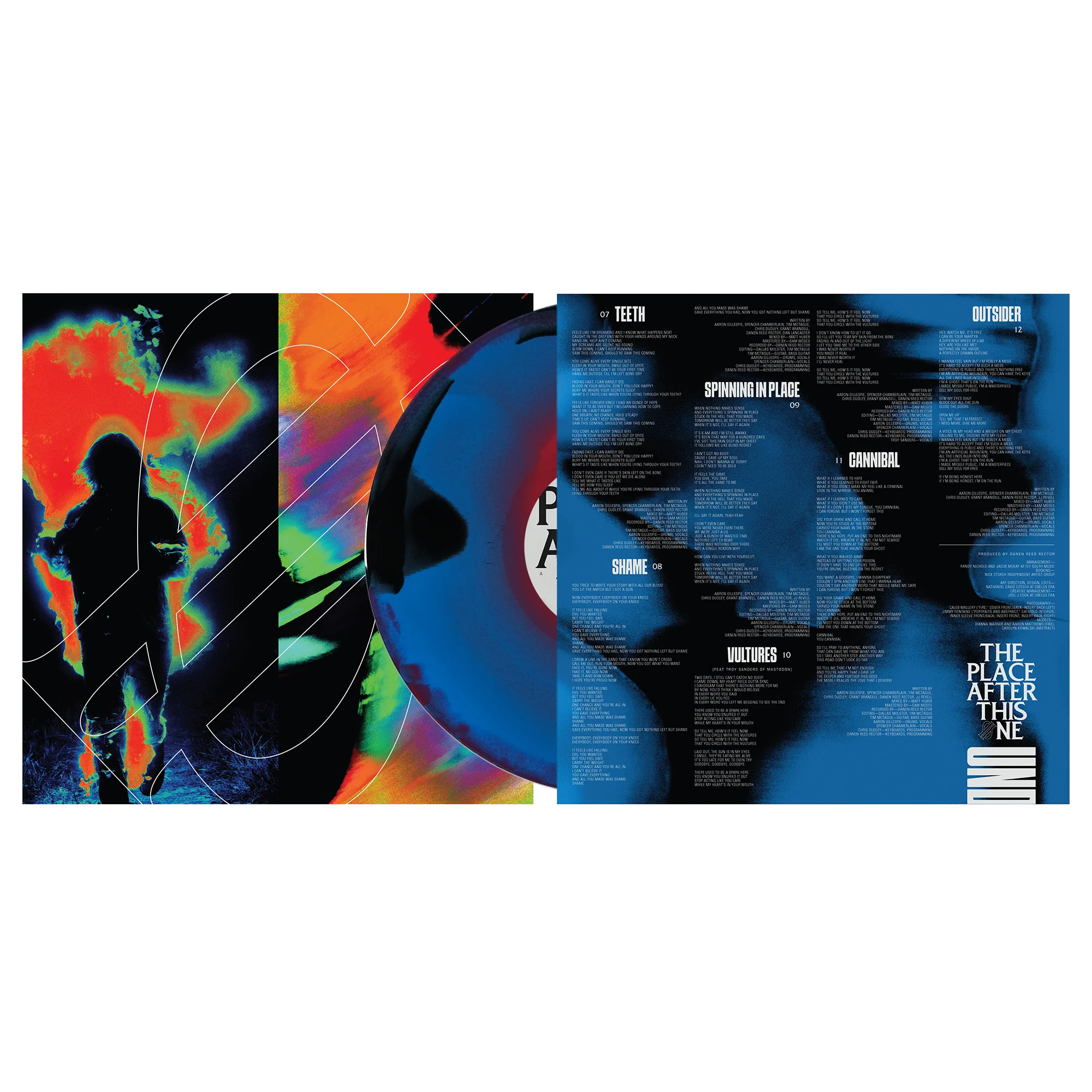 UNDEROATH 'THE PLACE AFTER THIS ONE' LP (Black + Blue Red Swirl Vinyl) - Image 6