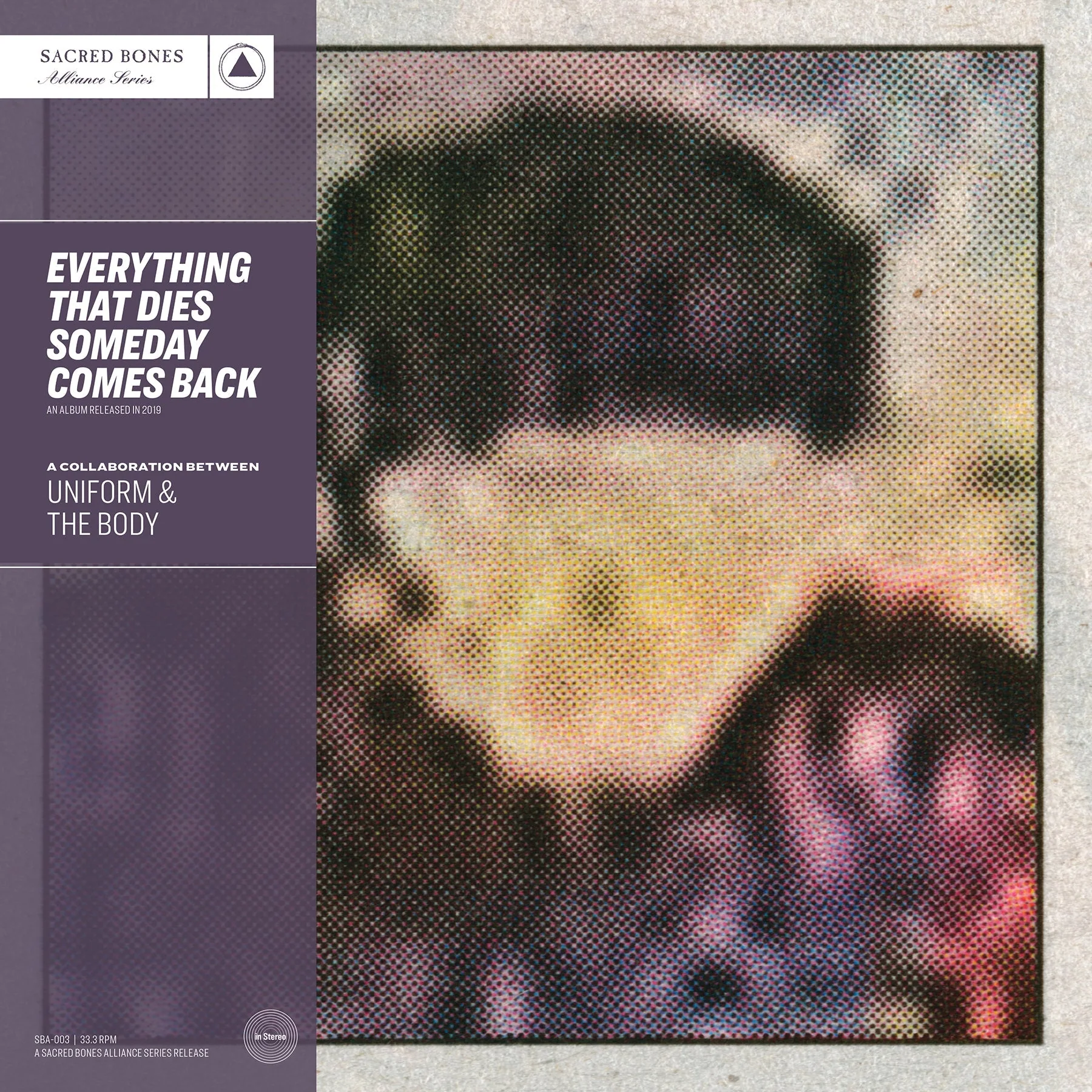 UNIFORM & THE BODY 'EVERYTHING THAT DIES SOMEDAY COMES BACK' SB 15 YEAR EDITION LP - SILVER