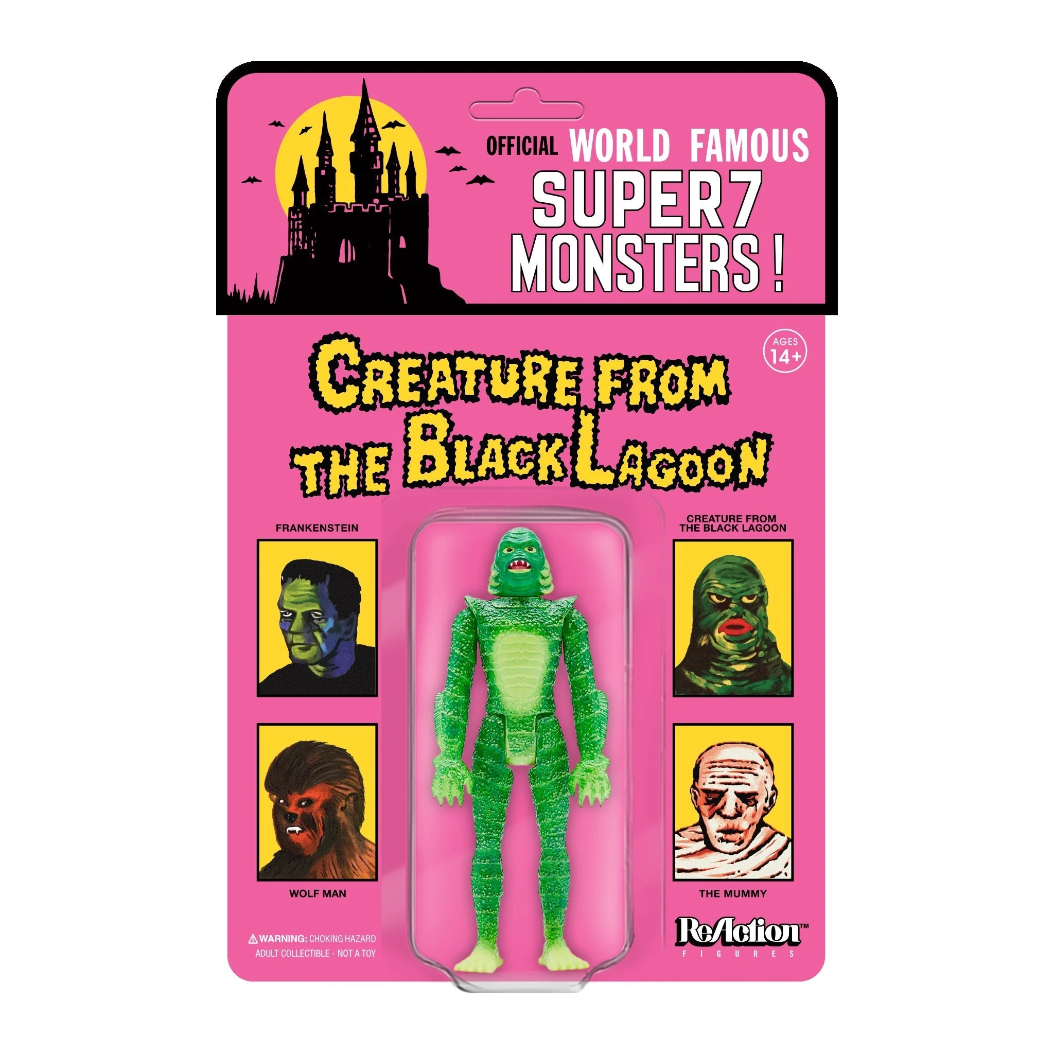 UNIVERSAL MONSTERS REACTION FIGURE - SUPER CREATURE - NARROW SCULPT ON CARD - Image 2