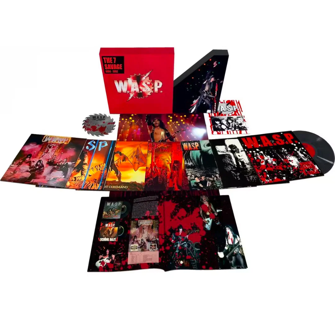 W.A.S.P. 'THE 7 SAVAGE' 8LP BOX SET - IMPORT