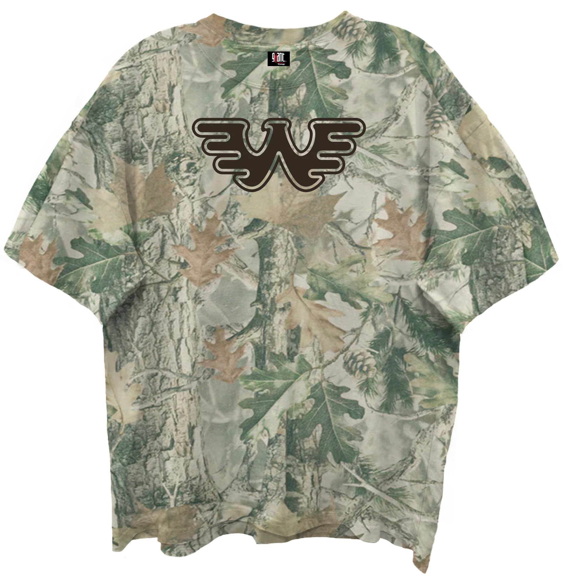 WALYON JENNINGS LOGO SQUARES FRT/BACK WOODLAND CAMO T-SHIRT/S