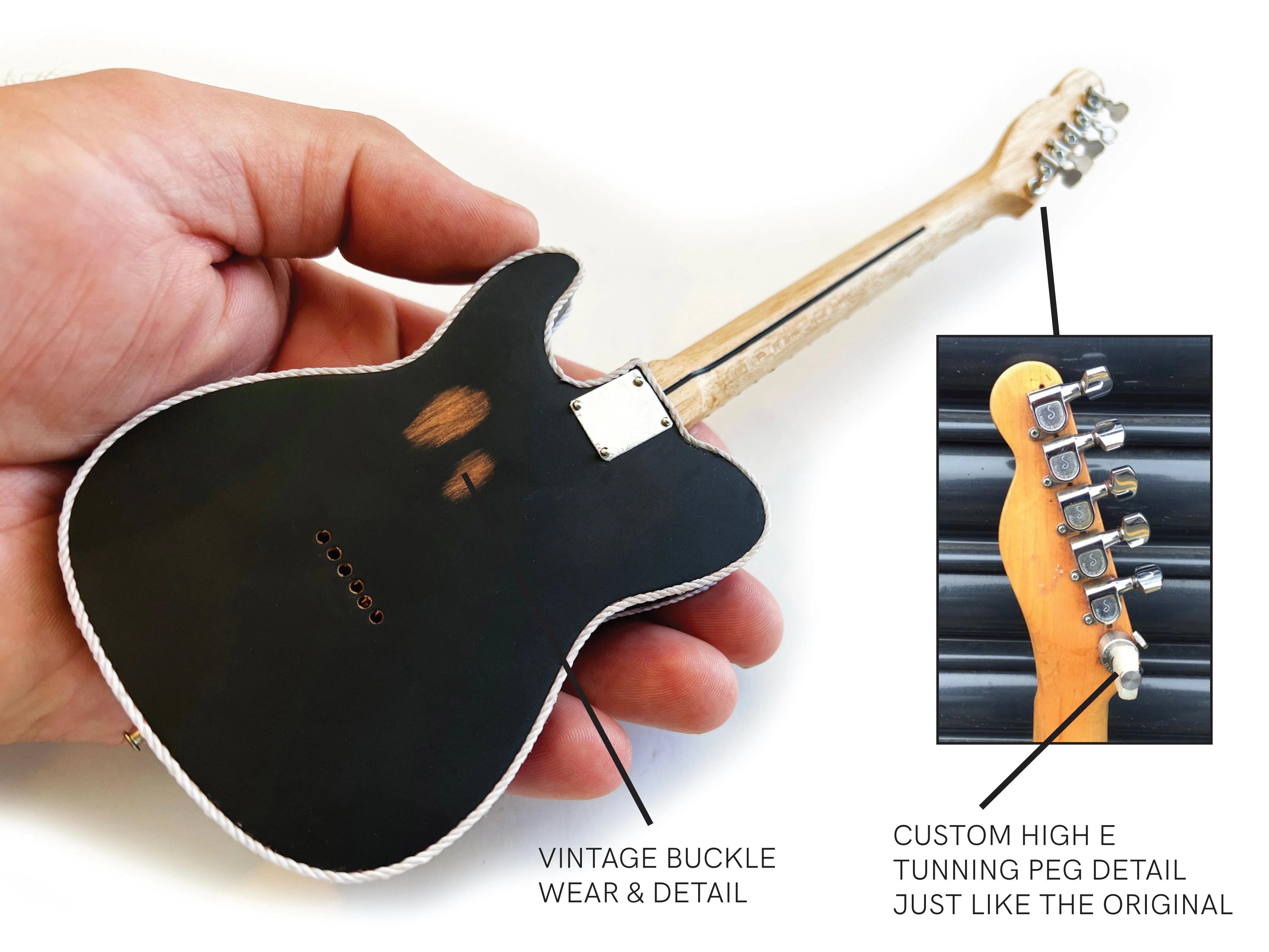 Waylon Jennings Tribute Mini Fender™ Tele™ Guitar Replica - Officially Licensed - Image 4
