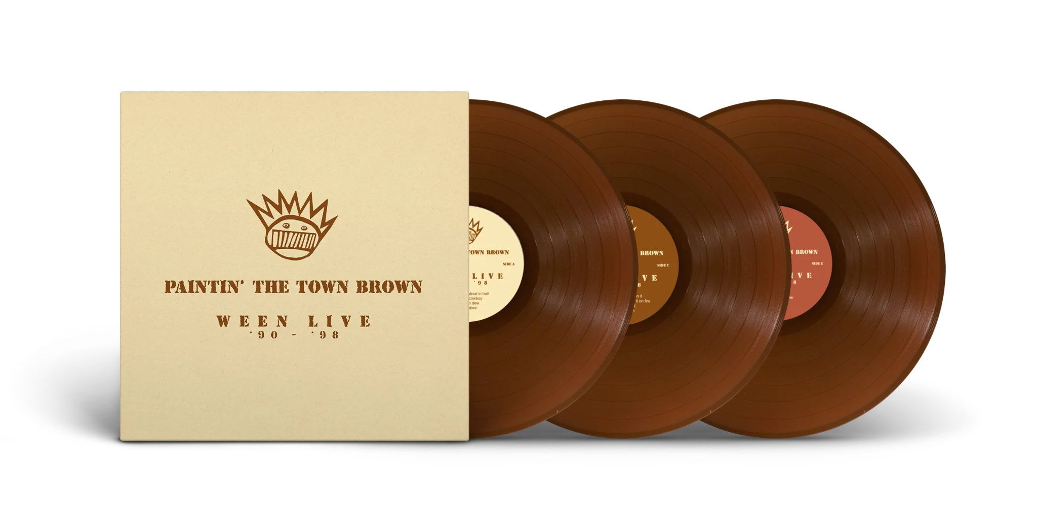 WEEN 'PAINTIN' THE TOWN BROWN: WEEN LIVE 1990-1998' 3LP - BROWN
