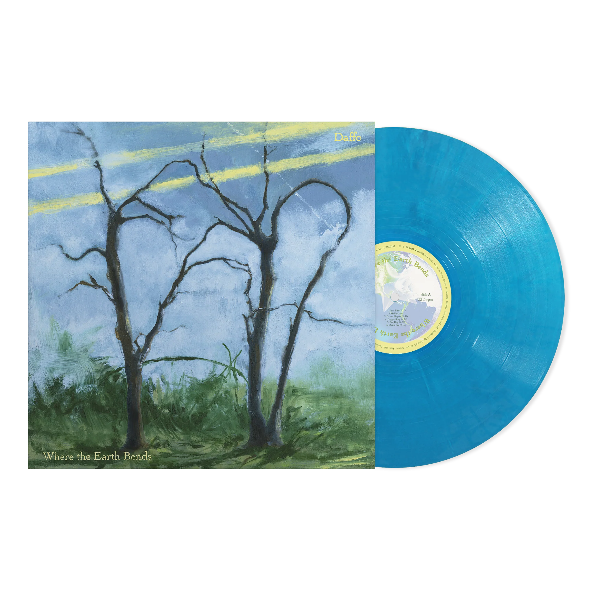 DAFFO 'WHERE THE EARTH BENDS' LP (Blue Eco-Mix Vinyl)