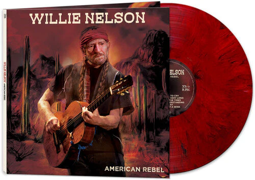 WILLIE NELSON 'AMERICAN REBEL' LP - RED MARBLE