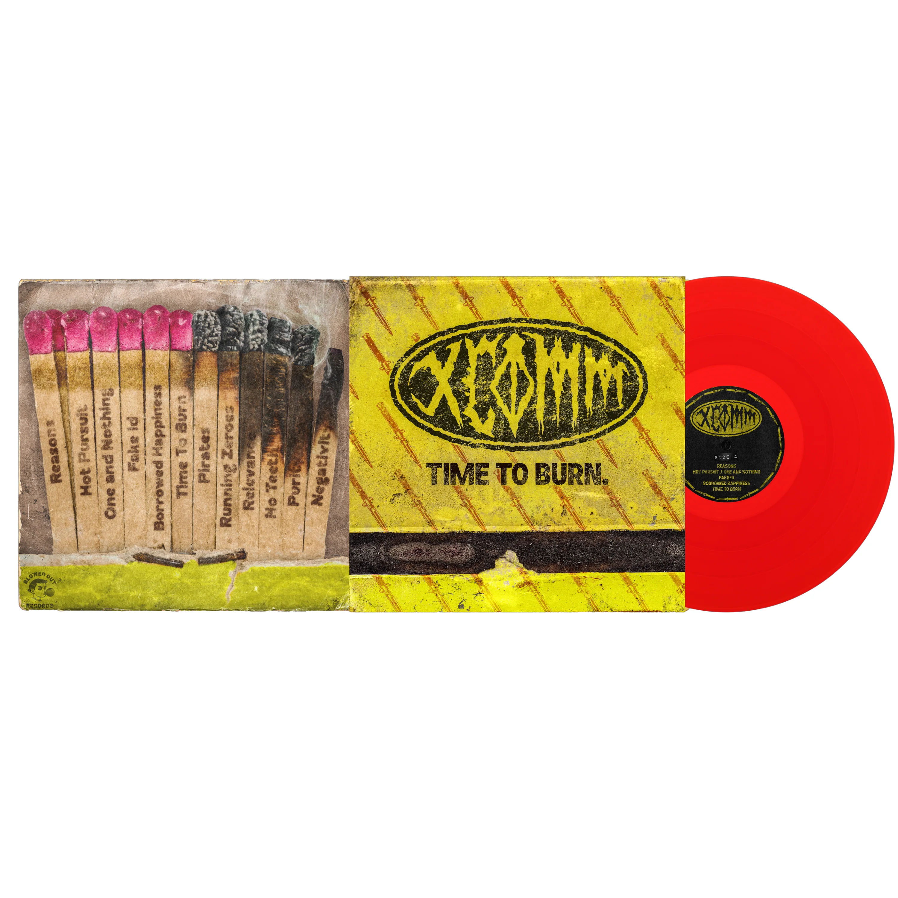 XCOMM 'TIME TO BURN' LP (Exclusive “ Limited to 200, Blood Red Vinyl) - Image 2