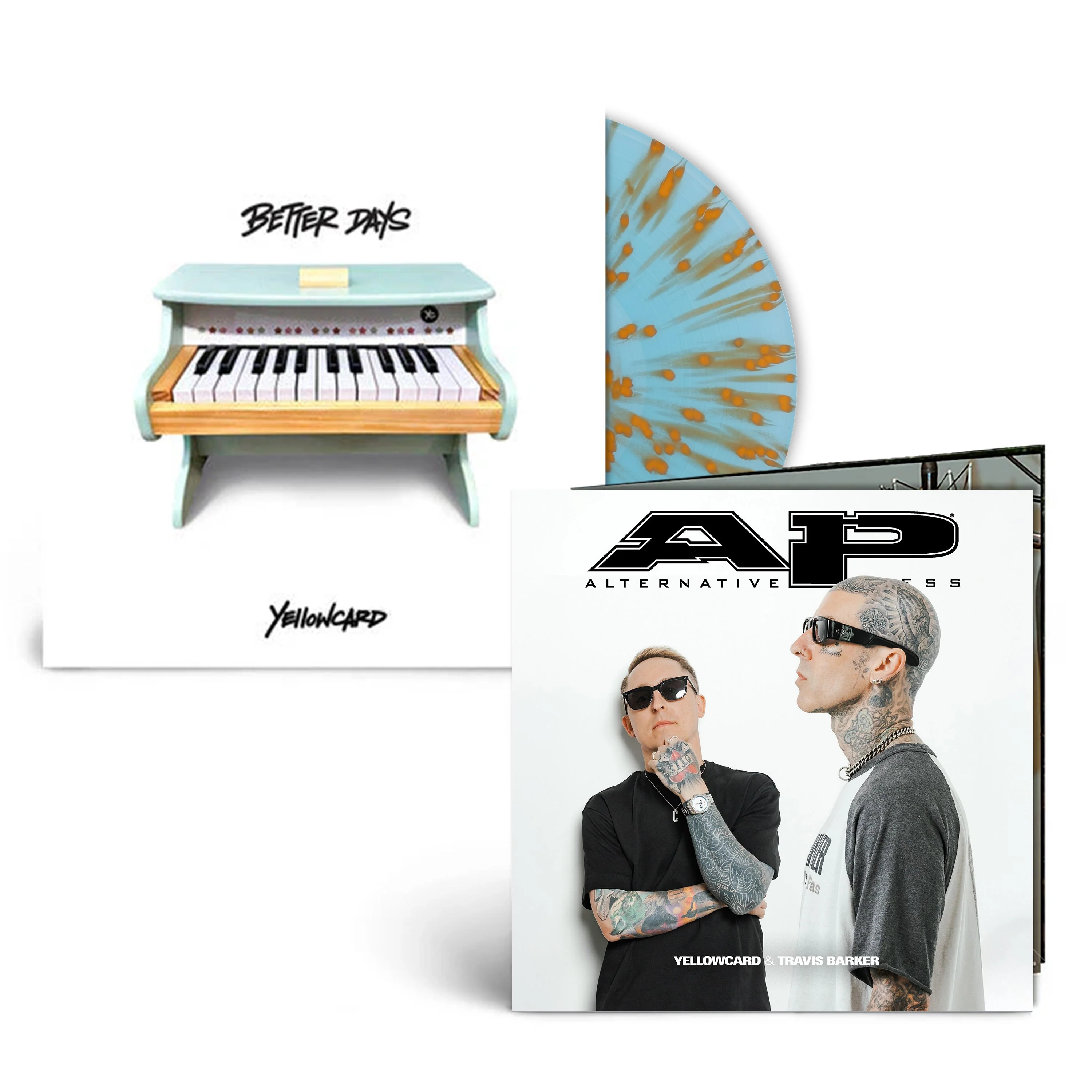 YELLOWCARD ‘BETTER DAYS’ ALT PRESS SPECIAL LIMITED EDITION VERSION - BLUE/ORANGE/SPLATTER + COLLECTORS ZINE