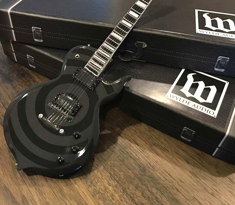 ZAKK WYLDE ODIN BLACKOUT BULLSEYE MINI GUITAR - WYLDE AUDIO REPLICA COLLECTIBLE BY AXE HEAVEN® - Image 2